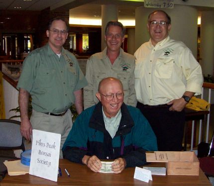From Sept. 2006 (standing l. to r.) Robert Baran, Pete Apostolas, Bill Fox,
											 and (seated) PPBS Founding Member Charlie Richards